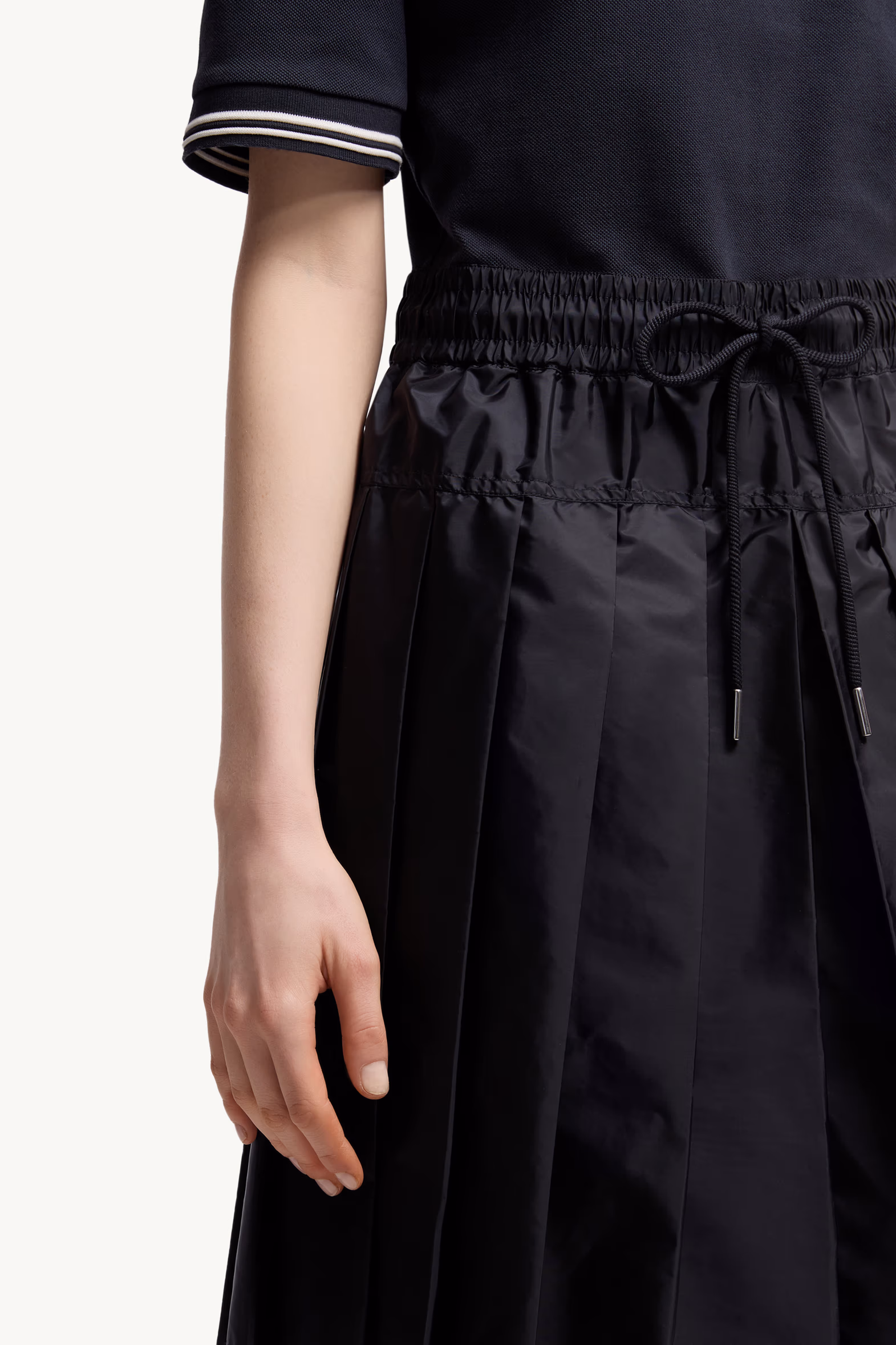 Cotton Piquet Polo Shirt Dress Women Navy Blue Moncler 6